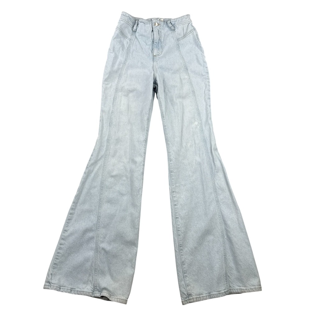 We The Free Free People Jeans Sz 26 Florence Flare Leg High Waist Bareback